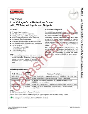 74LCX540MTC datasheet  